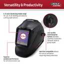 Lincoln Electric K3034-4 VIKING 3350 Auto Darkening Welding Helmet with 4C Lens Technology, Matte Black, extra large