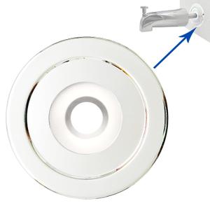 1/4" Spacer for Tub Spout, Flange Trim Ring for Bath Faucet, Eschutcheon Cover Plate for Spigot with Split PVC Blocking Water, Shower Pipe Remodeling Sealer (304SUS-Chrome)