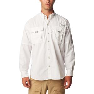 Columbia Men's Discontinued PFG Bahama II Long Sleeve Shirt (Medium, White)