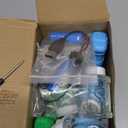 Kids Bubble Gun 2 Pack Dino Bubble Machine Gun for Toddlers with 4 Solutions Easter Basket Stuffers Automatic 13-Hole Bubbles for Kids Blower Maker Valentines Gift Party Outdoor Toys for Boys Girls (Blue+green)