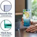 US Acrylic Classic Plastic Reusable Drinking Glasses (Set of 8) 12oz Rocks & 16oz Water Cups in Coastal Colors | BPA-Free Tumblers, Made in USA | Top-Rack Dishwasher Safe