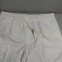 ZKMAN Mens Linen Shorts Casual Classic Drawstring Elastic Waist Pocket Summer Beach Shorts (White, XXL)