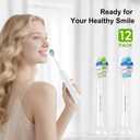 Replacement Toothbrush Heads for Philips Sonicare  Plaque Control, Compatible with Click-on Electric Toothbrush Handles, 12 Pack (White/Black)
