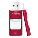 Flash Drive for iPhone 256GB, 4 in 1 USB Type C Memory Stick, Photo Stick External Storage Thumb Drive for iPhone iPad Android Computer, Candy Red