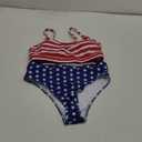 Zando High Waisted Bikini Set for Women Teen Girl Cute Sports Color Block Swimsuit 2 Piece High Cut Bathing Suit, Large