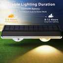 Solar Fence Lights Outdoor - 8 Pack RGB Fence Lights Solar Powered, 7 Color Modes & Warm White, IP67 Waterproof Dusk to Dawn Solar Powered Lights 12+ Hours for Fence/Backyard/Wall/Step/Patio/Deck