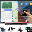 9 Inch Wireless Car Stereo with Carplay & Android Auto,Car Play Screen,Portable Touch Screen,Mirror Link, Bluetooth, AUX,FM,Siri