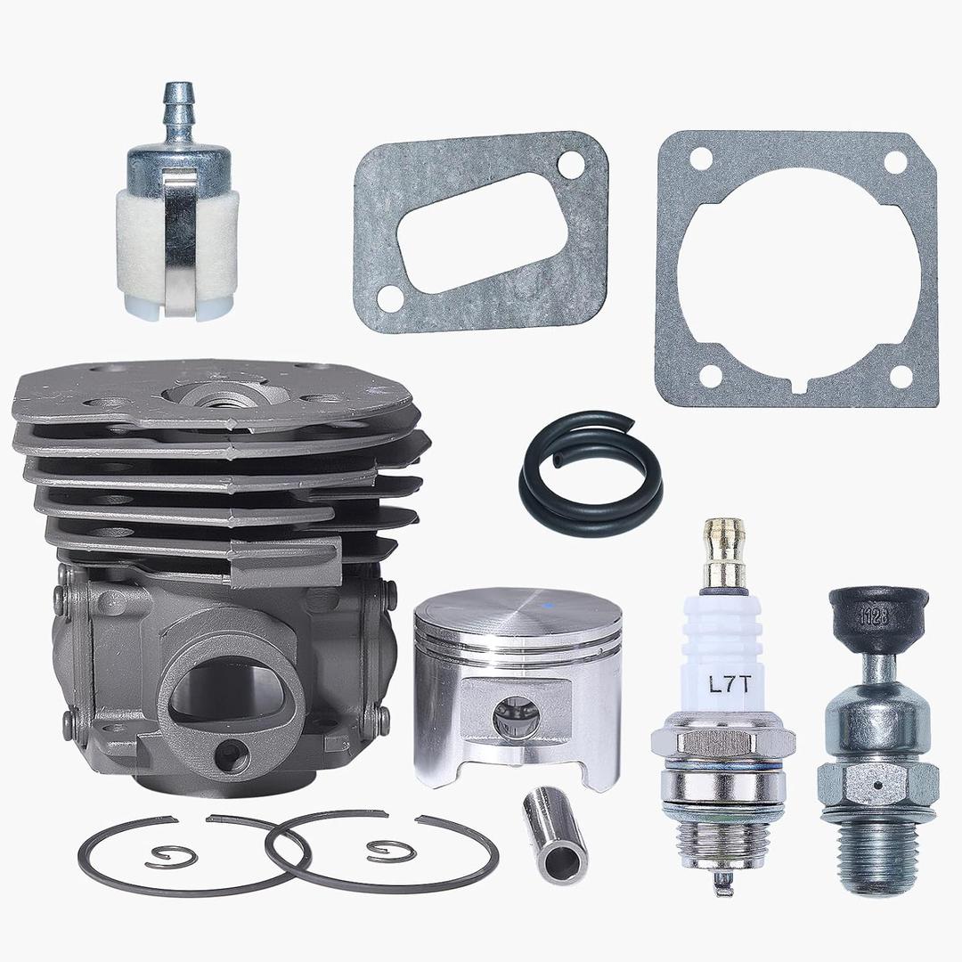 Haishine 45mm Cylinder Piston Kit Fit Husqvarna 353 351 350 346XP EPA 340 Chainsaw, Big Bore Cylinder Piston Gasket Compression Release Valve Kit Replace 5372531-02, 503869871