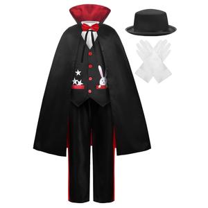 ReliBeauty Magician Costume Kids with Hat and Gloves Small