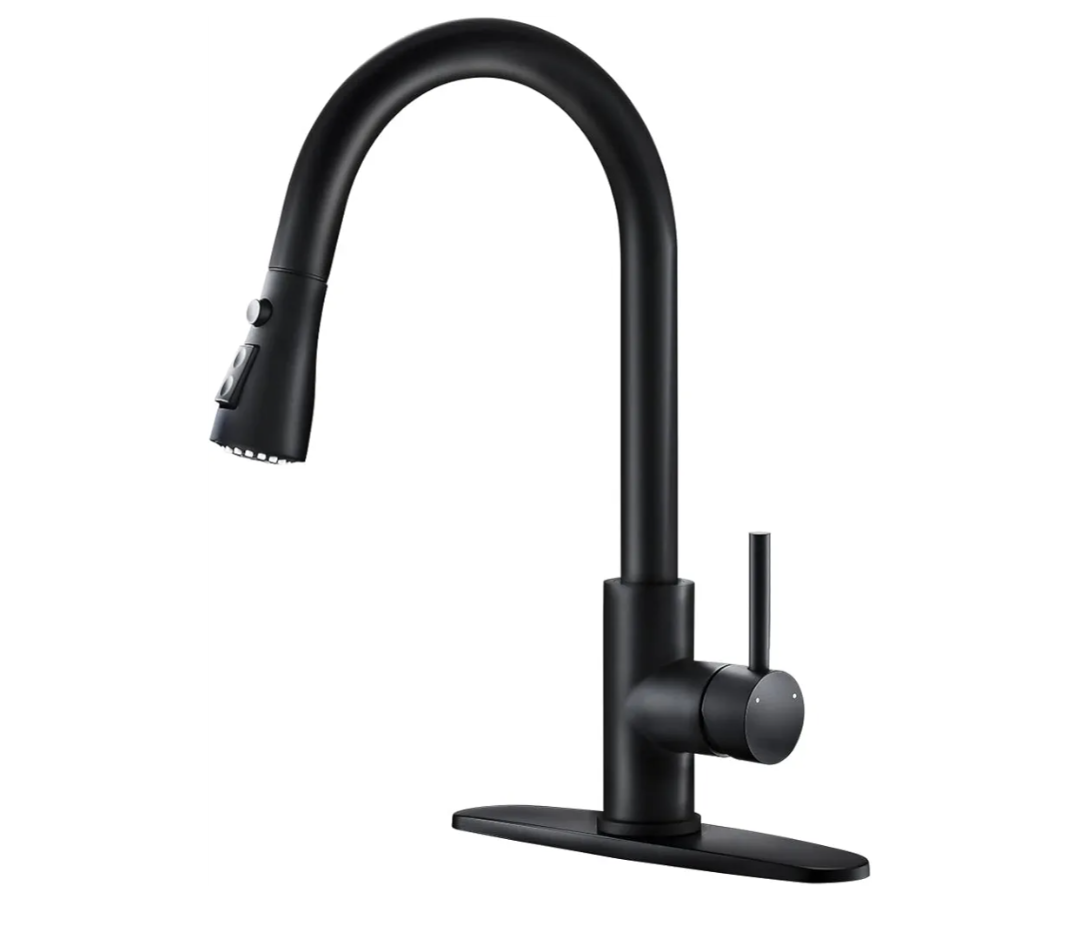 lack Kitchen Faucets with Pull Down Sprayer Kitchen Sink Faucet with Pull Out Sprayer Single Hole Deck Mount Single Handle Stainless Steel Grifos De Cocina 866068R