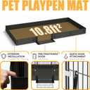 Guinea Pig Cages DIY Small Animal Playpen with Waterproof Liner, Expandable Cage for Guinea Pigs, Metal Wire Yard Fence Rabbit Cage (20 Panels - 56" L x 28" W x 18" H)