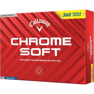 Callaway Golf Chrome Soft Golf Balls (One Dozen, 360 Triple Track (Yellow))
