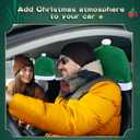 4 Piece Santa Claus Hats Car Seat Headrest Covers Interior Christmas Car Headrest for Xmas New Year Festival Holiday Party Decorations (Green)