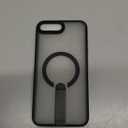 EMMPITU for iPhone 8 Plus Case, for iPhone 7 Plus Case, Built-in Kickstand Magnetic [Compatible with Magsafe] Translucent Protective Shockproof Phone Cover for iPhone 8 Plus/ 7 Plus 5.5 inch (Black)