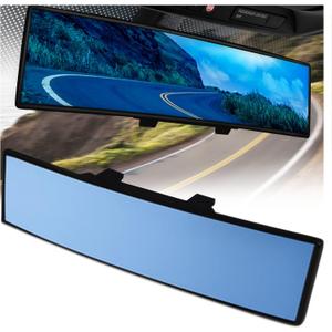 Rear View Mirror, Blu-Ray Car Mirror 12 Inch Anti-Glare Easy To Install, Universal All Car Wide Angle Panoramic Rear View Mirror Accessories