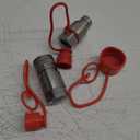 1/2 NPT Skid Steer Hydraulic Couplers, Bobcat Flat Face Quick Connect Fittings with 2PCS Dust Covers