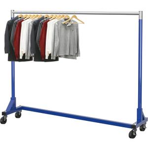 Simple Houseware Industrial Grade Z-Base Garment Rack, 500lb Load with 63 Inches Extra Long Bar, Blue