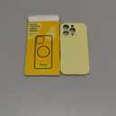 Ktele Magnetic for iPhone 16 Pro Case [Compatible with Magsafe] [Premium Silicone Satin-Smooth Touch] Slim Shockproof Anti-Scratch Microfiber Lining Case, 6.3 inch, Creamy Yellow