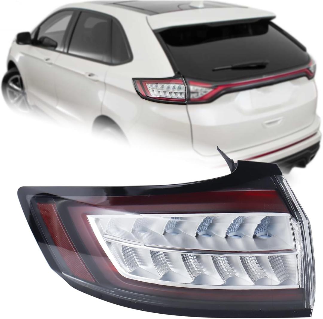W/O DRL USA Type LED Tail Light Rear Lamp Assembly Compatible with 2015-2018 Ford Edge SE/SEL Left Driver Side
