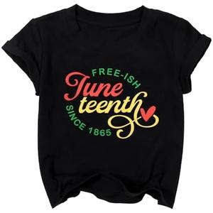 Yawtaut Juneteenth Shirts for Toddle Celebrate 1865 Black Freedom Tshirts Boys Girls Afro American Culture Tee Tops, Size: 3-4T