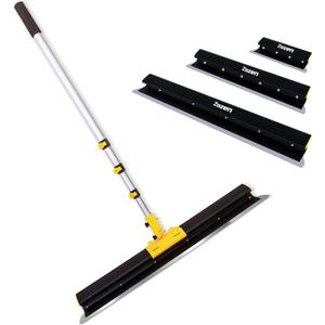 Zozen Drywall Skimming Blade with Extension Handle Set, All Body made of Aluminum Alloy, 10"+24"+32" Skimming Blade + Adjustable Length Extension Rod + Adjustable Angle Holder.
