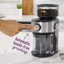 Mr. Coffee Burr Coffee Grinder Automatic Grinder with 18 Presets for French Press Drip and Espresso 18-Cup Capacity Stainless Steel