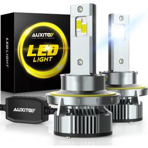 AUXITO H13/9008 LED Bulbs, 900% Brighter 120W 30000LM Per Set, 6500K Cool White H13 LED Bulbs, Plug-N-Play Halogen Replace H13 Bulbs, Canbus Ready, Pack of 2