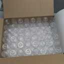 DECADORN Clear Stemless Champagne Flutes Plastic 48 Pack - 9oz Plastic Champagne Glasses - Durable and Sturdy Mimosa Glasses For Parties - Shatterproof, Recyclable, BPA-Free, Smooth Rims.