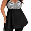 Arolina Plus Size Swimsuit for Women Two Piece Modest Tankini Full Coverage Tummy Control Bathing Suits with Shorts (XL)