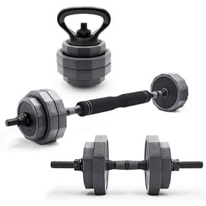CAP Barbell Multi-Use Adjustable Weight Set - Versatile Dumbbell, Barbell & Kettlebell for Full-Body Workouts | 45lb and 66lb options
