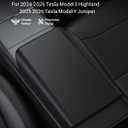 BASENOR Center Console Armrest Cover for 2025 2026 Tesla Model Y Juniper Tesla Model 3 Highland Non-Slip TPU [No Logo] Pet Scratch Resistant Accessories Black (Standard/Premium/Performance)