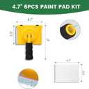 VOOMEY Paint Edger, 360 Rotation Handle Paint Edger Trimmer with 5pcs Replace Pads, Corner Walls & Ceilings Pad Painter, Edge Painting Tool for Wall Paint Pad Applicator