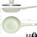 8 Inch Non Stick Frying Pan with Lid - Omelette & Egg Pan Skillet | PFOA/PFAS Free Healthy Cookware | All Stovetop & Dishwasher Safe | Heat Resistant Handle | Eco-Friendly