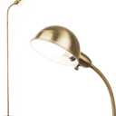 LALISU Dimmable Floor Lamp with Flexible Gooseneck and Rotatable Shade, Modern Style Standing Tall Lamp, E26 Socket, LED Reading Lamp (Gold)