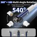 240W Fast Charging USB C Magnetic Adapter(2Pack),9 Pin Rotating 360&180 Degree Magnetic USB Type C Right Angle Adapter compatible with iPhone 17/16/15, MacBook Pro/Air,iPad Series, Samsung, Tablet, Laptop