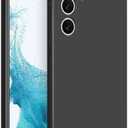 Meifei Slim case for Galaxy S24 5g, Liquid Silicone Case for Galaxy S24 2024 (6.2 inch) Shockproof Protective Soft Rubber Samsung Galaxy s24 6.2 Silicone case, Black