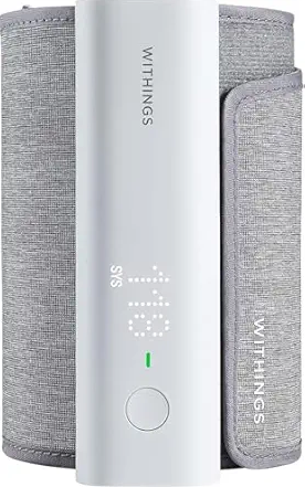 Withings BPM Connect  Digital Blood Pressure Cuff & Heart Rate Monitor  Blood Pressure Machine Arm Cuff, FDA Cleared, FSA/HSA Eligible, IOS & Android