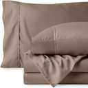 Bare Home Queen Sheet Set - 1800 Ultra-Soft Microfiber Queen Bed Sheets - Double Brushed - Deep Pockets - Easy Fit - 4 Piece Set - Bedding Sheets & Pillowcases (Queen, Taupe)