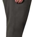 voeeron Mens Big and Tall Elastic Waist Cotton Pants Pull On Casual Slacks Relaxed Fit Everyday Wear (Grey)