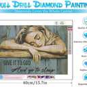 WUSARPLY Inspirational Girl Diamond Painting Kits for Adults, Sleep Girl Diamond Art Kits Full Drill Diamond Dots Paint with Diamonds Gem Arts and Crafts for Beginner Home Wall Decor