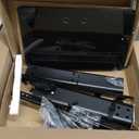 Universal Swivel TV Stand/Base Table Top TV Stand 32 to 65 inch TVs 80 Degree Swivel, 4 Level Height Adjustable, Heavy Duty Tempered Glass Base, Holds up to 88lbs Screens, HT04B-002