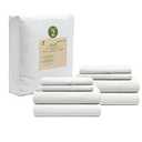 LANE LINEN 100% Organic Cotton Queen Sheets, 8Pc Queen Bed Sheets, Soft & Breathable Queen Size, Crisp Percale Weave, Hotel-Quality Bedding Sheet & Pillowcases - White (2 Pack)