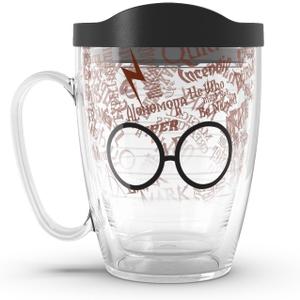 Tervis Made in USA Double Walled Harry Potter - Glasses and Scar Insulated Tumbler Cup Keeps Drinks Cold & Hot, 16oz Mug, Classic