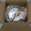 Aspen Creative 22001-11, One-Light Ceiling Fan Fitter Light Kit with Pull Chain, Brushed Nickel