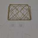 Wall-Mounted File Organizer, Metal Wall File Holder, Magazine Rack, Space-Saving Design, Ideal for Home Office, Workspace, and Study Room Organization (Gold)