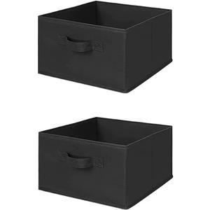 MAX Houser Hanging Shelf Closet Storage Organizer Removable Drawers Hanging Storage Organizer Hanging Sweater 2 Sock Underwear Drawers for Closet, Bedroom, Black