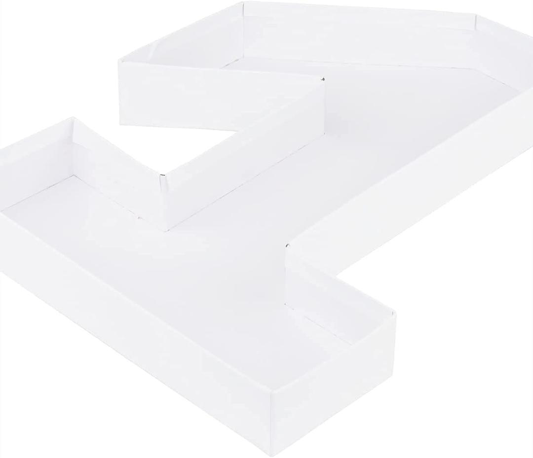 WENPACK 12" Fillable Cardboard Number Shaped Gift Grazing Charcuterie Board Paper Container (1)