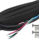 FLEOR Alnico 5 Hot Dual Rail Humbucker Single-Coil-Sized Pickup 9-10K Humbucker Pickup, Full Black