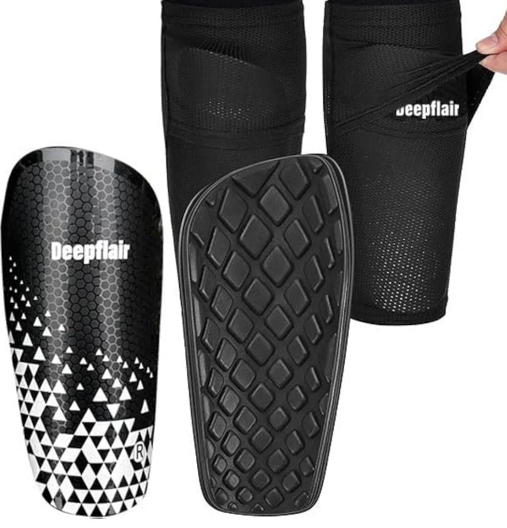 Soccer Shin Guards, with 1 Pair Shin Guard Sleeves Protective Equipment Shin Guards Soccer Cushion Protection Reduce Shocks for Shin Guards Soccer Youth/Adult for (S)
