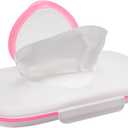 Baby Wipes Dispenser: On- The- Go Wipes Dispenser Travel Wipes Case Baby Wipe Holder Outdoor Stroller Wet Wipes Box Portable Refillable Wipes Container Pink